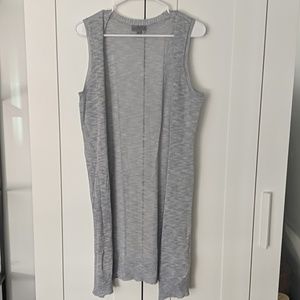 Light Blue Long Vest Sweater